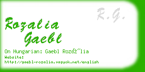 rozalia gaebl business card